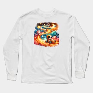 Cosmic Raceway Adventure Cute Tee Long Sleeve T-Shirt